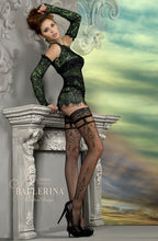 Ballerina 212 Black Faux Suspender Hold Ups Stockings product image 3