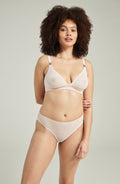 The Sheer Deco High Leg Brief Blush Pink - image 1