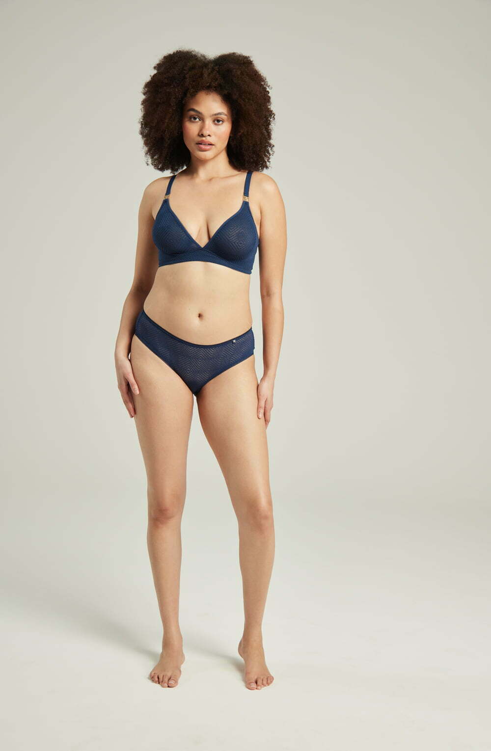 The Sheer Deco Hipster Brief Navy - image 6