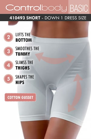 Control Body 410493 Shaping Short Bianco – product detail