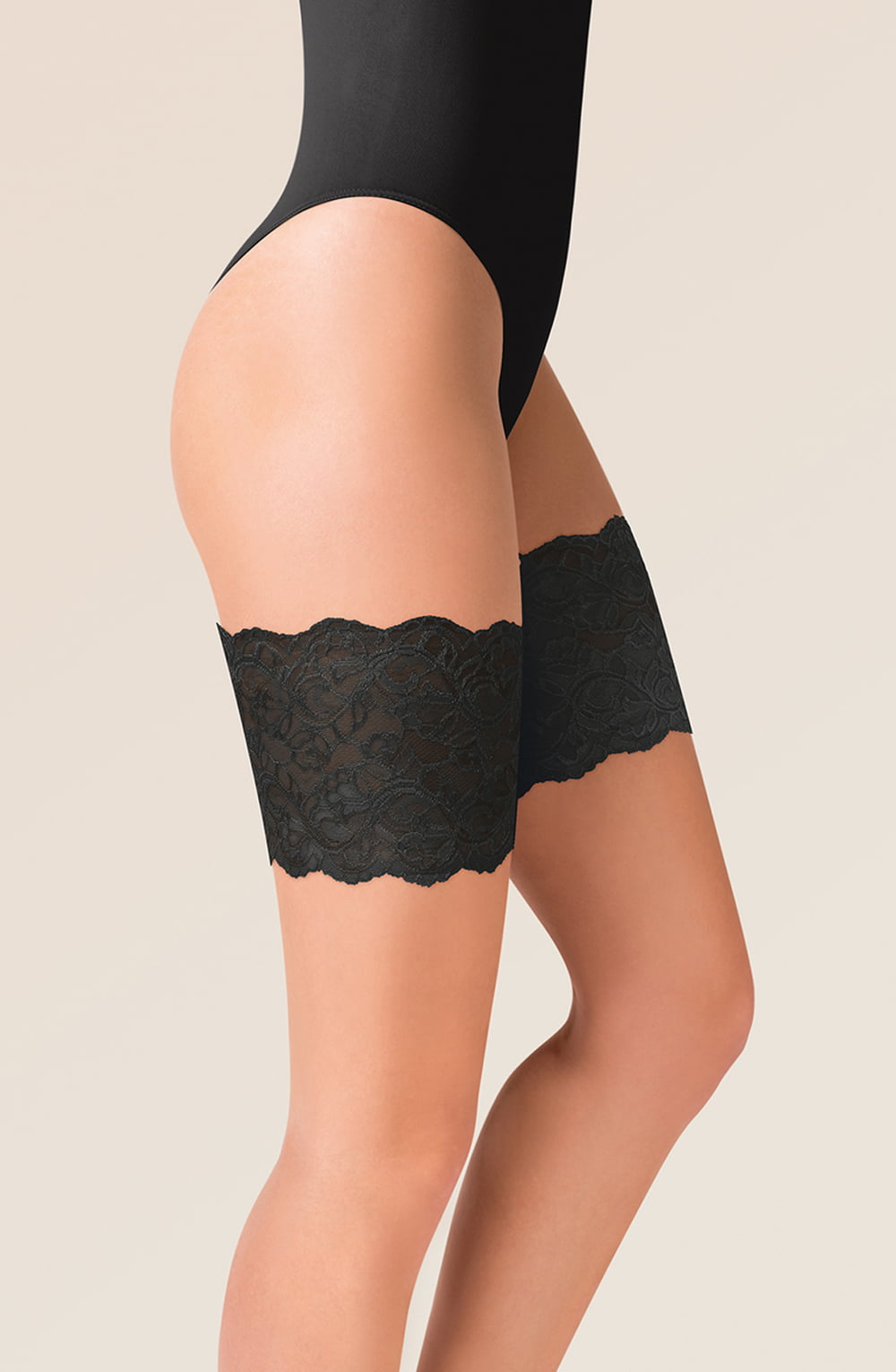 Gabriella 509 Black Lace Anti Chafing Thigh Bands – Black