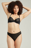 The Sheer Deco High Leg Brief Black - image 1