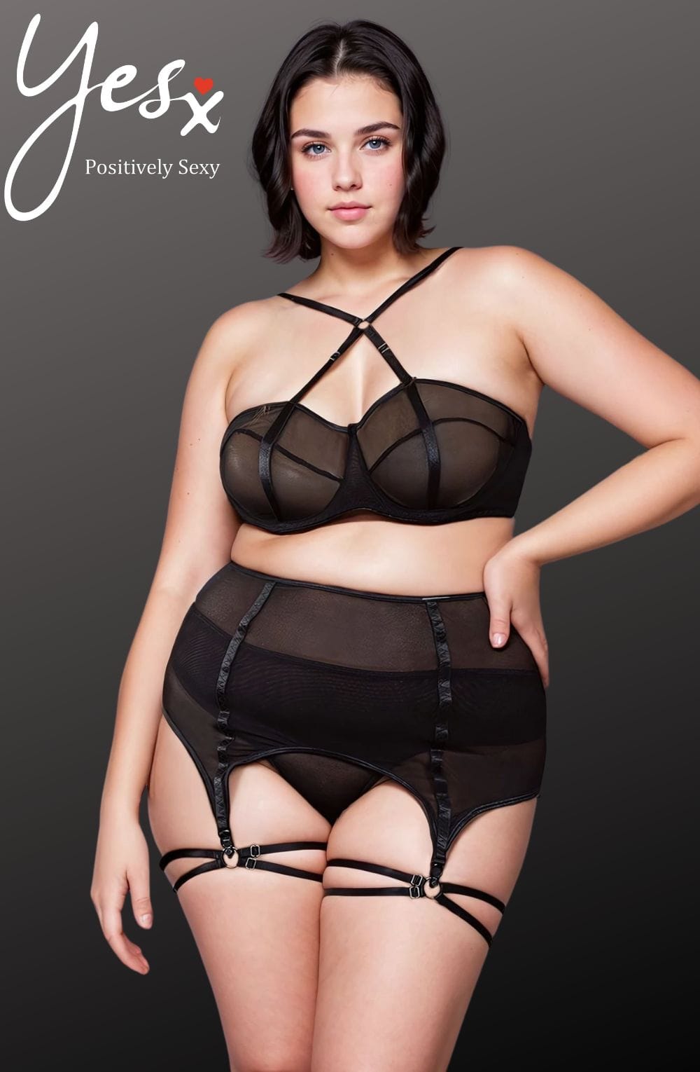 YesX YX868Q Three Piece Bra Set - image 2