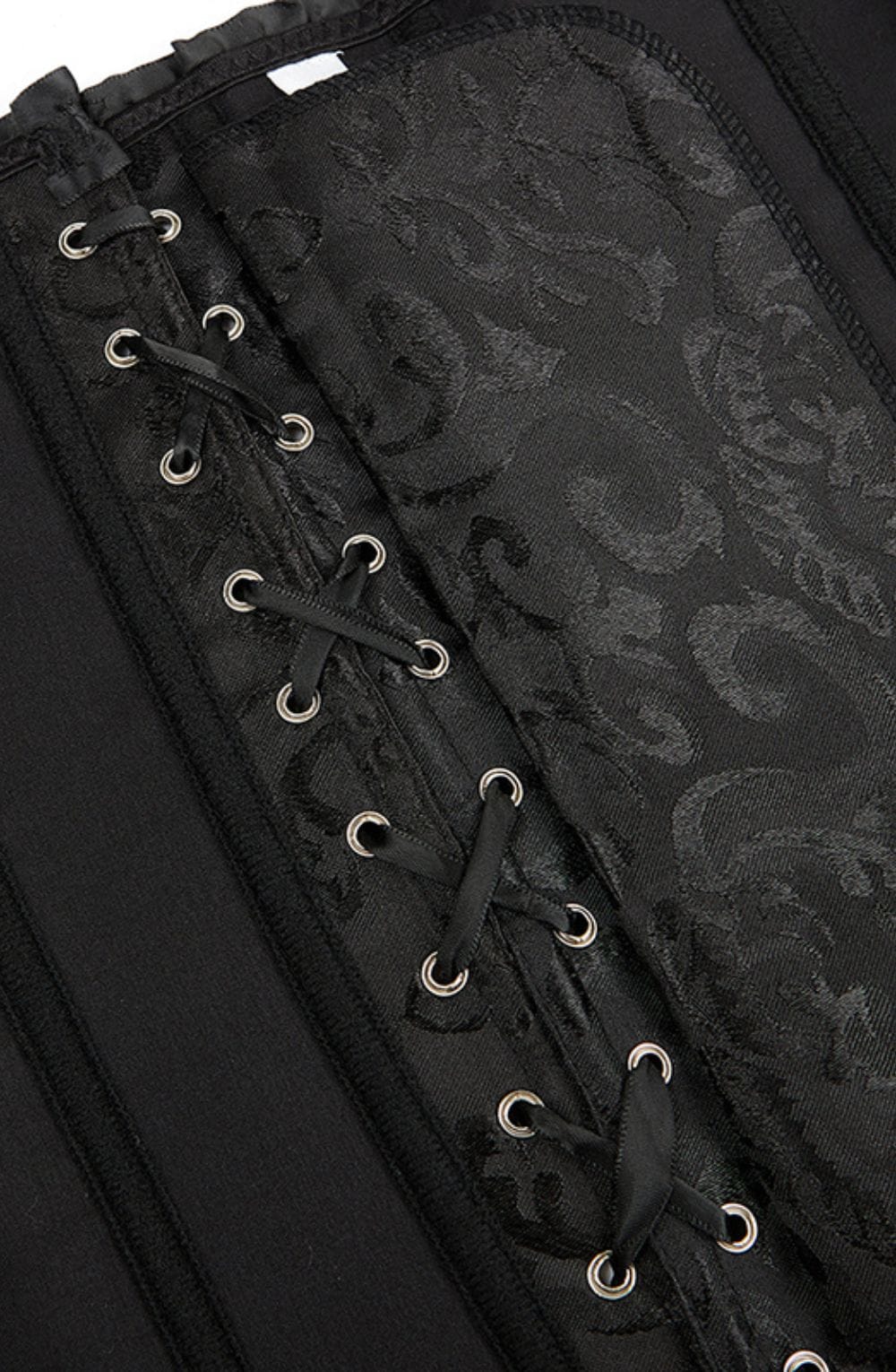YesX YX886 Black Brocade Corset – alternate view 3