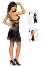Beauty Night BN6511 Adelaide Black Satin Lace Chemise Nightdress product image 6