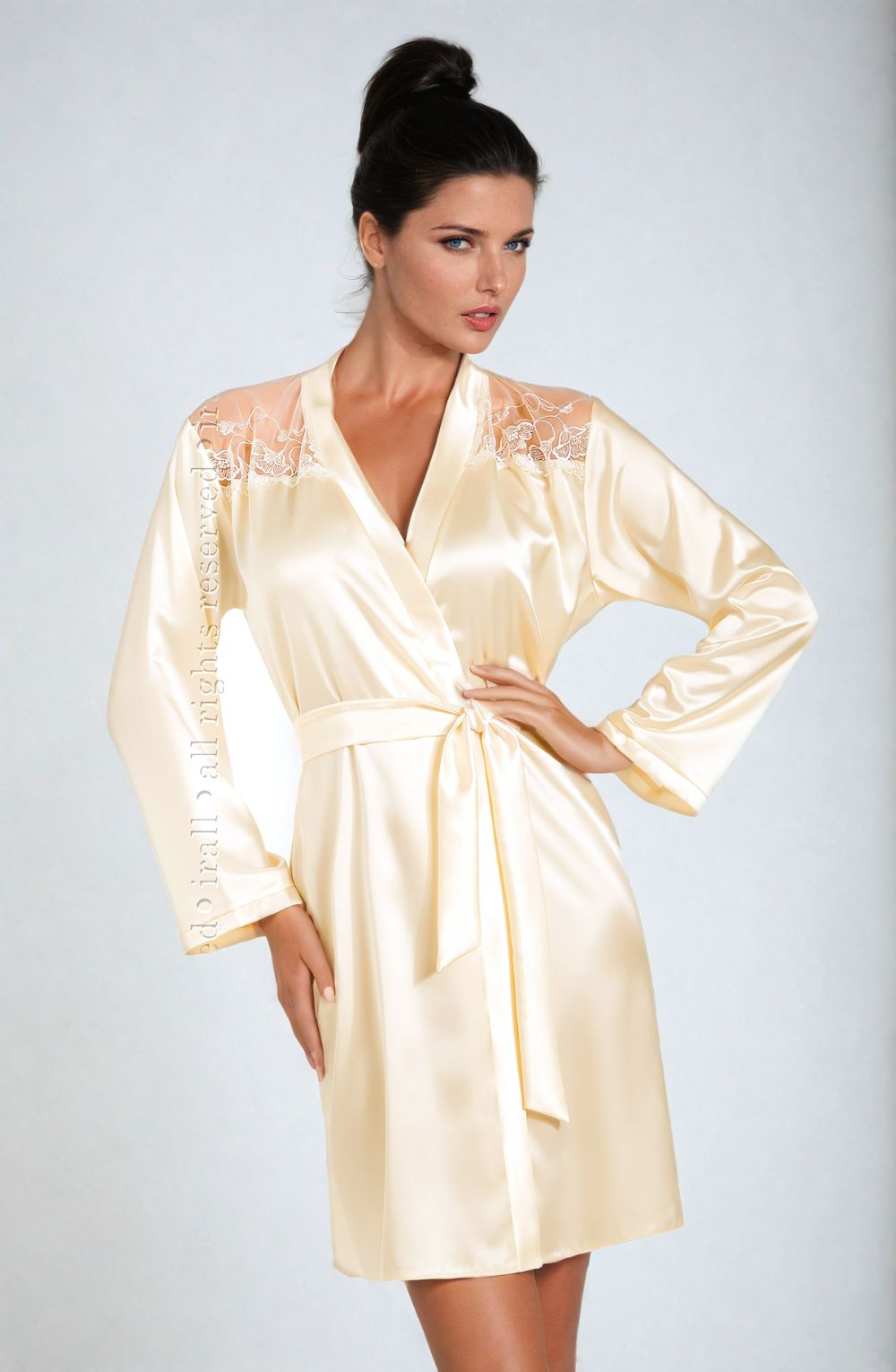 Irall Daphne Dressing Gown Cream – alternate view 2