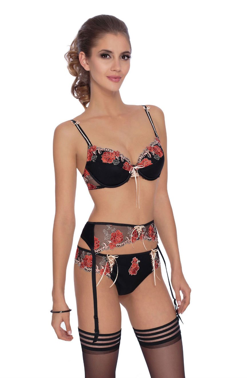 Roza Natali Black Lace Embroidered Bra product image 2