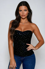 YesX YX895 Sequin Corset Black - image 1